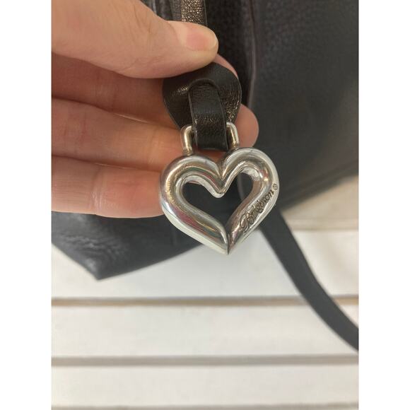 BRIGHTON D136855 MEIDUM BLACK PEBBLED LEATHER SHOULDER BAG - Picture 6 of 12